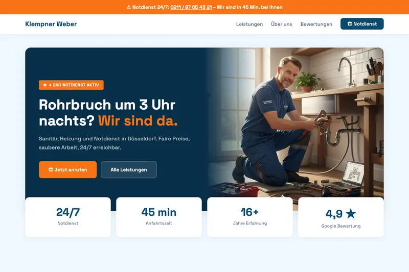 Urgent Service Blue, Sanitär & Heizung, Düsseldorf