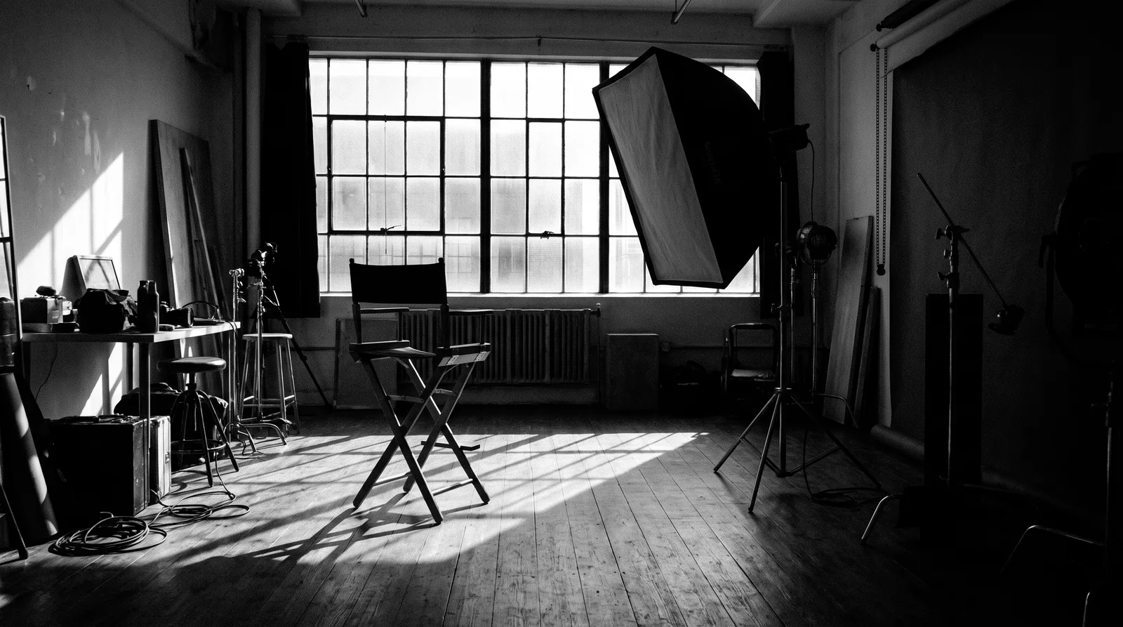 Fotostudio im Gegenlicht